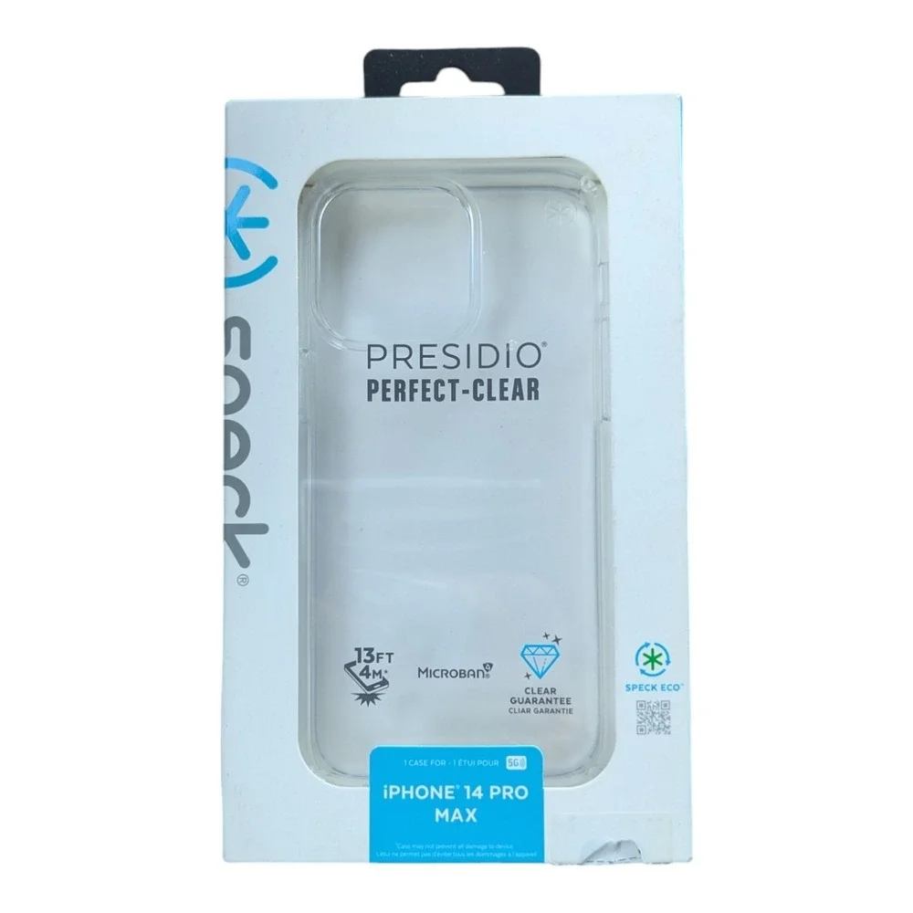 P7. Speck Presidio Perfect-Clear Case For Apple iPhone 14 Pro Max -‎ Open Box